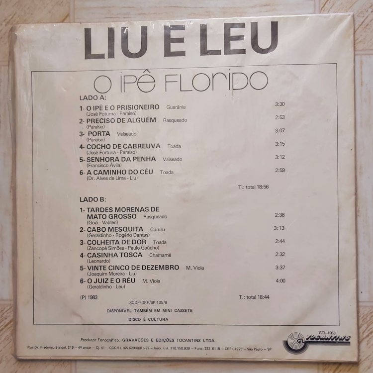 Compre aqui o LP - Liu e Leu, O Ipê Florido (1983)