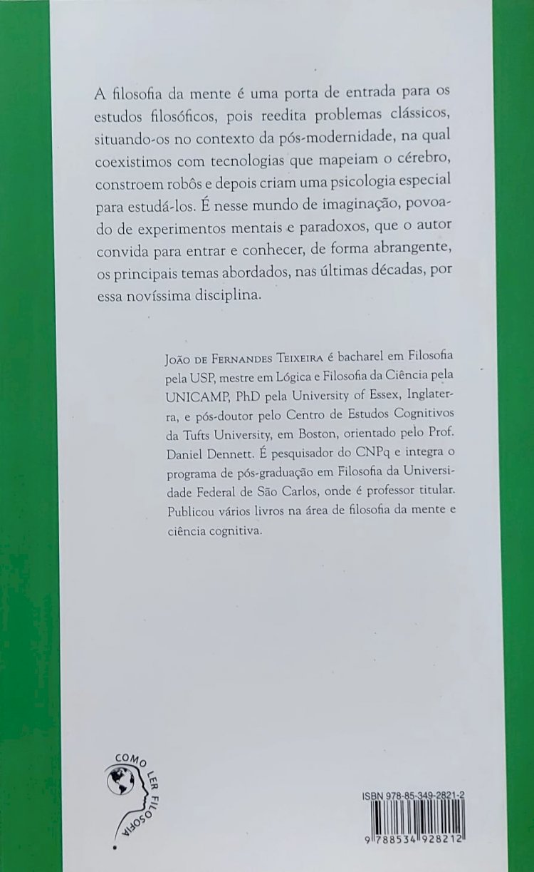Como Ler a Filosofia da Mente, João de Fernandes Teixeira, Editora Paulus